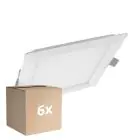 Flerpack 6x Ledvance LED Downlight Slim Fyrkant SQ210 18W 1530lm 120D - 830 Varm Vit 