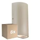 Flerpack 6x Nordlux Rold Vägglampa Metall Brun Up & Down 10.5W 350lm - 830 Varm Vit